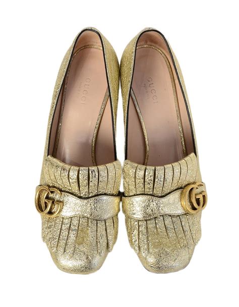 cheap gold gucci shoes|gucci shoes gold heel.